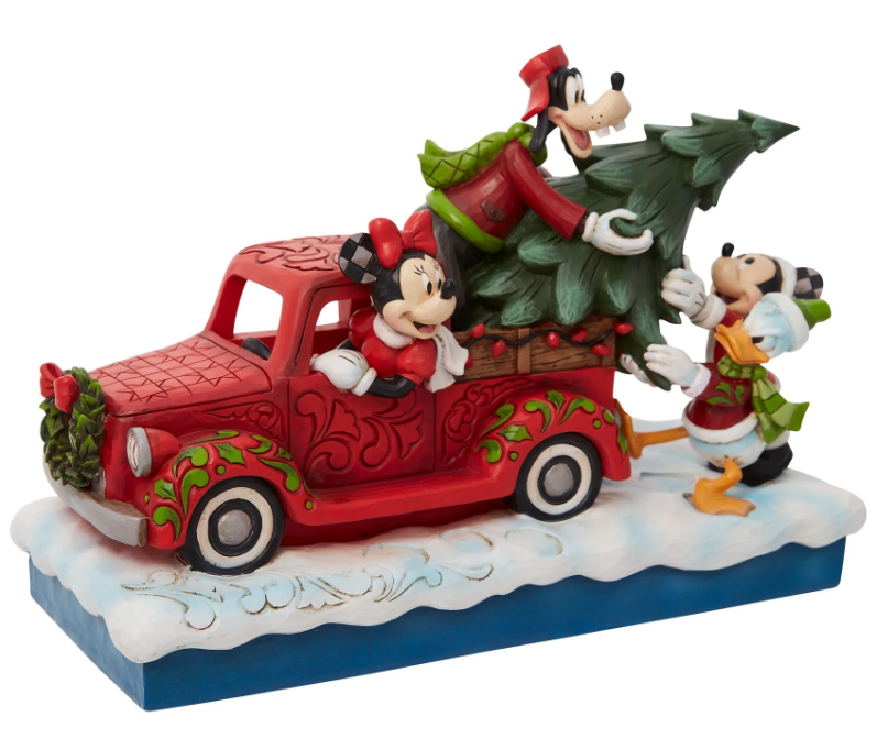 Jim Shore Fab 5 Mickey Mouse and Friends with Red Truck Figurin