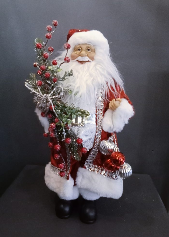 Red/Silver 45cm Standing Santa