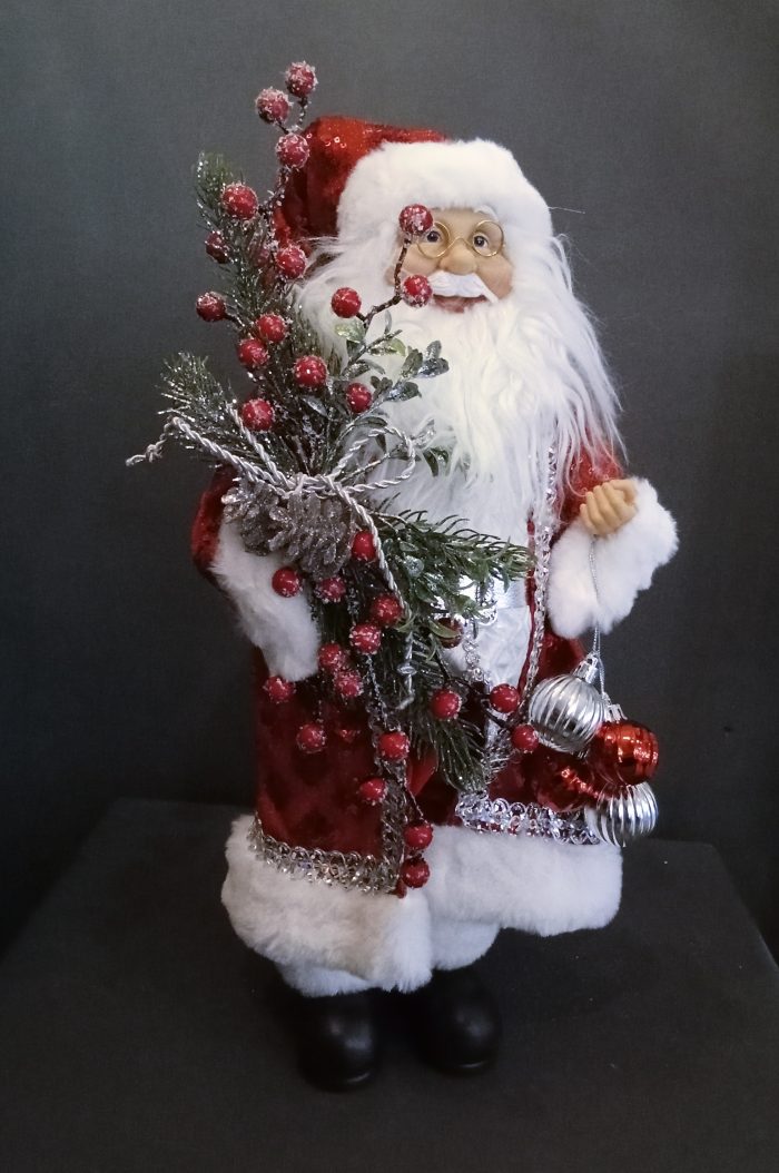 Red/Silver 45cm Standing Santa - Image 3