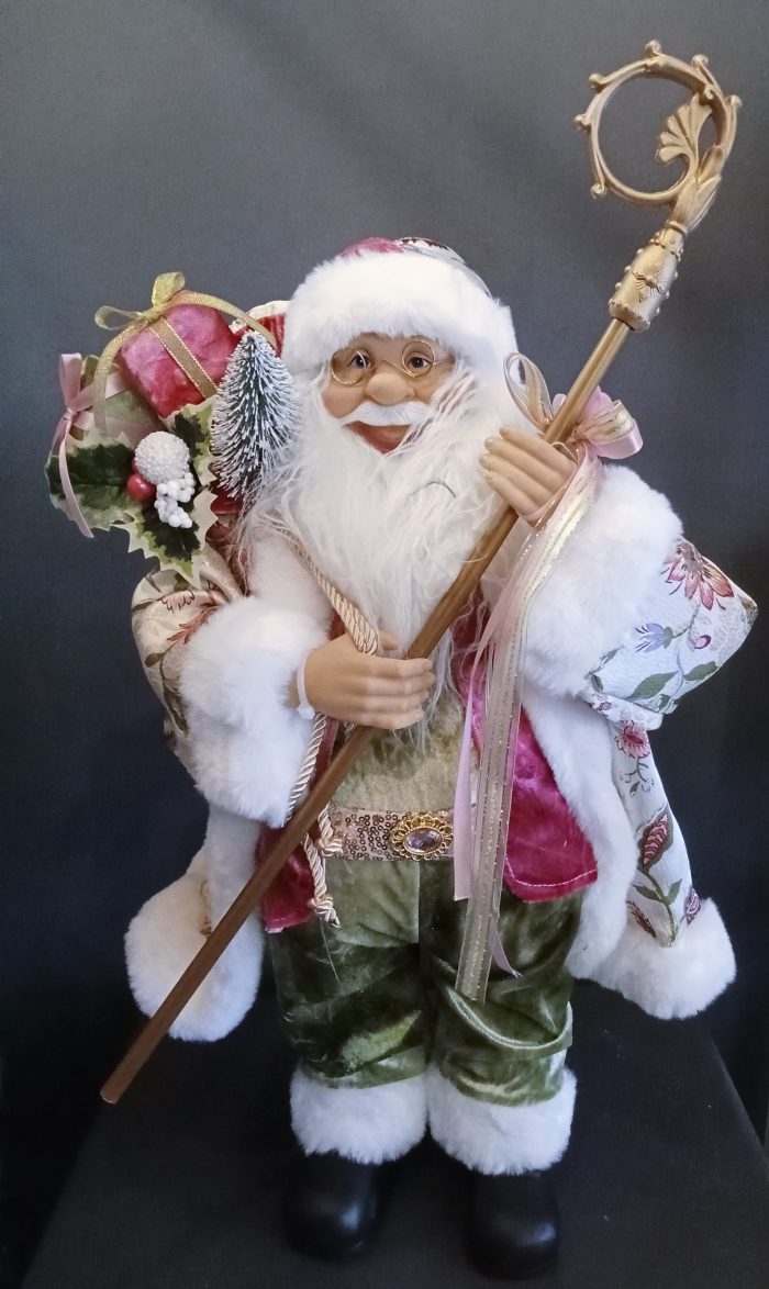 60cm Shocking Pink Standing Santa - Image 2