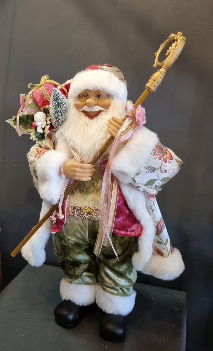 60cm Shocking Pink Standing Santa