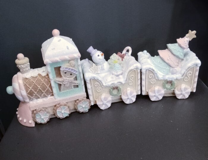 Pastel Gingerbread Train S/3